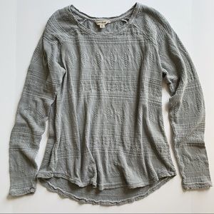 Lucky Brand // Grey Boho Detailed Top